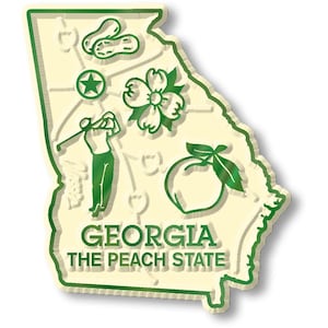 Georgia - GA State Map Shape Collectible Souvenirs Magnet Made in the USA