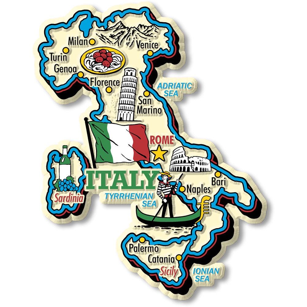 Italy Sicily Sicilia Island Tourist Souvenir 3D Resin Refrigerator