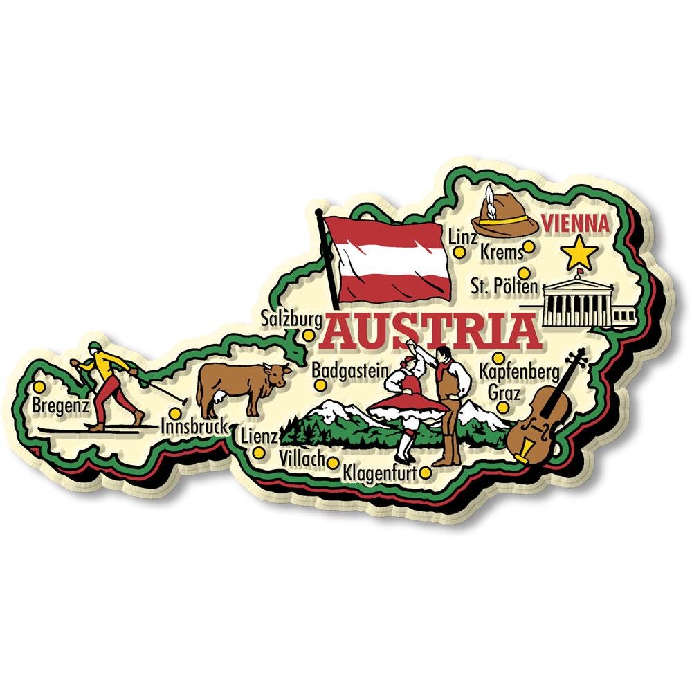 Magnete Da Frigorifero 3D Innsbruck Austria - Souvenir Da Viaggio, Dipinto A Mano, Resina 7,1x6,8 Cm