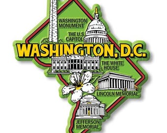 ワシントンD.C. カラフルな州マグネット コレクターズアイテム お土産 アメリカ製