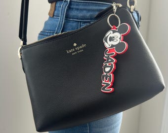 Personalized Mickey Mouse Keychain, Custom Name Tag