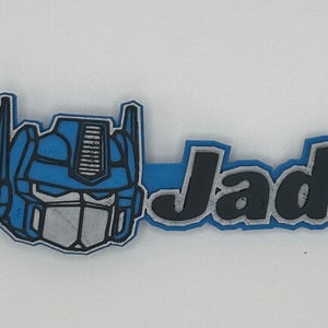 Porte-clés personnalisé Transformers, rentrée des classes, Optimus Prime, cadeaux, étiquette de sac à main, sac à dos, bagage, cadeau d'anniversaire, cadeaux pour enfants