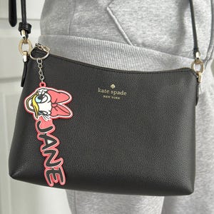 Porte-clé personnalisé Mickey Mouse, rentrée des classes, porte-clé Disney, cadeaux, étiquette de sac à main, sac à dos, bagage, Walt Disney, cadeaux pour enfants