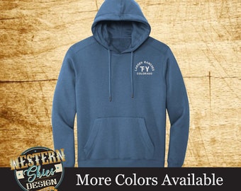 District Fleece Hoodie - Farm and Ranch Wear - Personalized Hoodie  - Livestock Brand - Outerwear