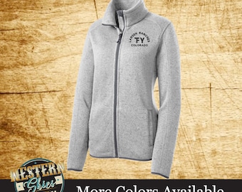 Custom Branded Women's Sweater Jacket-Livestock Brand-Farm and Ranch Logo-Personalized-Ranchwear-Outerwear