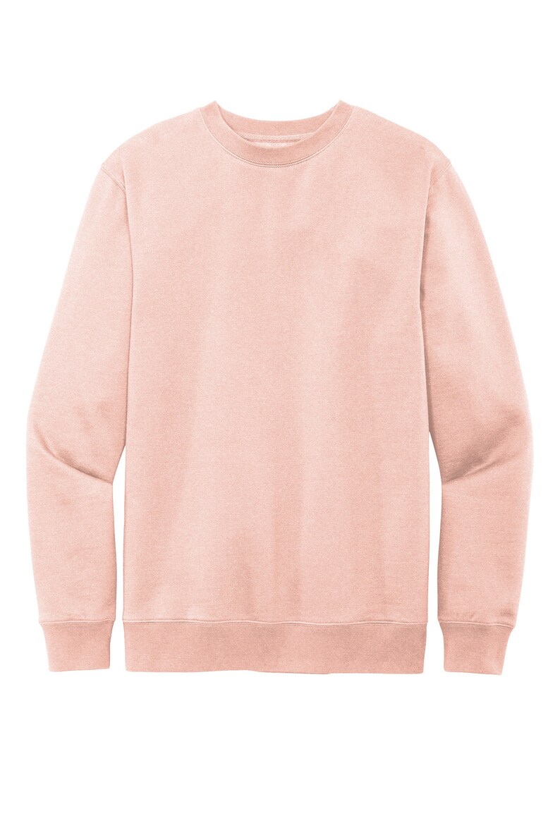 District V.I.T Fleece Crew Sweatshirt Add your custom embroidery Rosewater pink