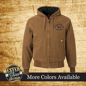 DRI-DUCK Cheyenne Boulder Cloth Hooded Jacket with Tricot Quilt Lining - Custom logo embroidery  - Outdoor Jacket