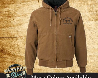 DRI-DUCK Cheyenne Boulder Cloth Hooded Jacket with Tricot Quilt Lining - Custom logo embroidery  - Outdoor Jacket