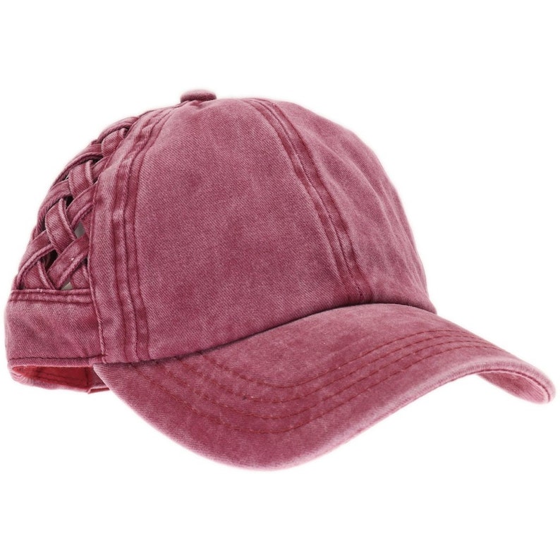 4 Pack Mix Colors and Styles Crisscross High Ponytail Hat Basket Weave