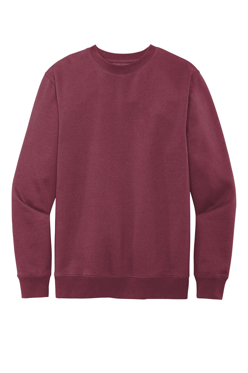 District V.I.T Fleece Crew Sweatshirt Add your custom embroidery Plum