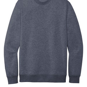 District V.I.T Fleece Crew Sweatshirt Add your custom embroidery Heathered Navy