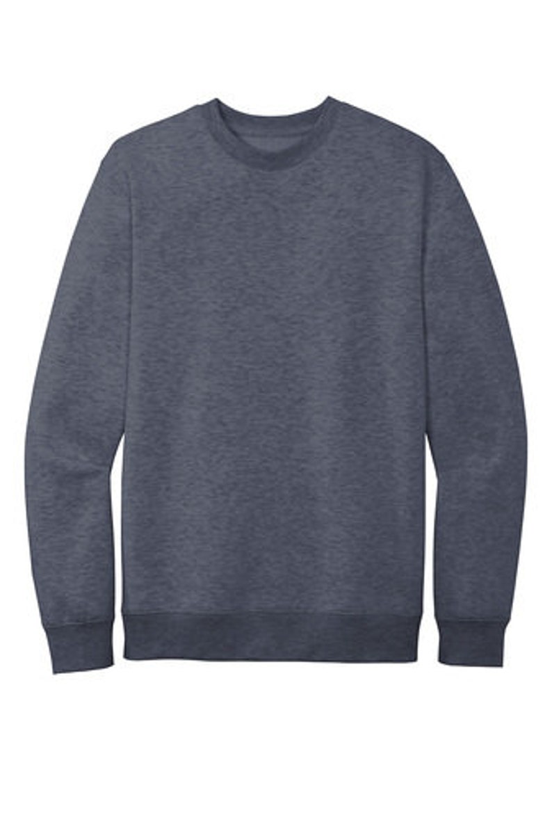 District V.I.T Fleece Crew Sweatshirt Add your custom embroidery Heathered Navy