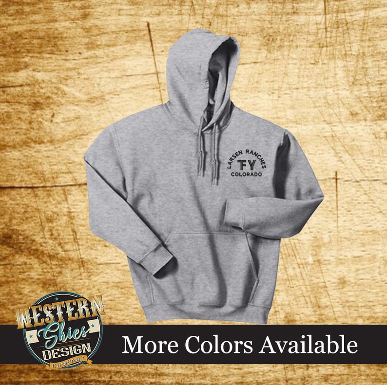 Custom Branded Sweatshirt Livestock Brand Farm and Ranch Logo Personalized Sweatshirt Custom Logo Apparel Farmhouse Ranch Wear image 1