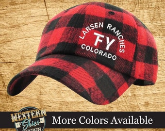 KB Buffalo Plaid Print Cap Hat - Add your logo or brand