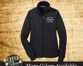 Custom Branded Ladies Slub Fleece Sweatshirt - Livestock Brand - Farm and Ranch Logo - Personalized - Custom Logo Apparel - Ranch Wear