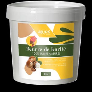 Beurre de Karité - 100% pur et naturel - Sans additifs - Non raffiné  grade A, extraction par pression à froid | 200 gr / 500 gr / 1kg