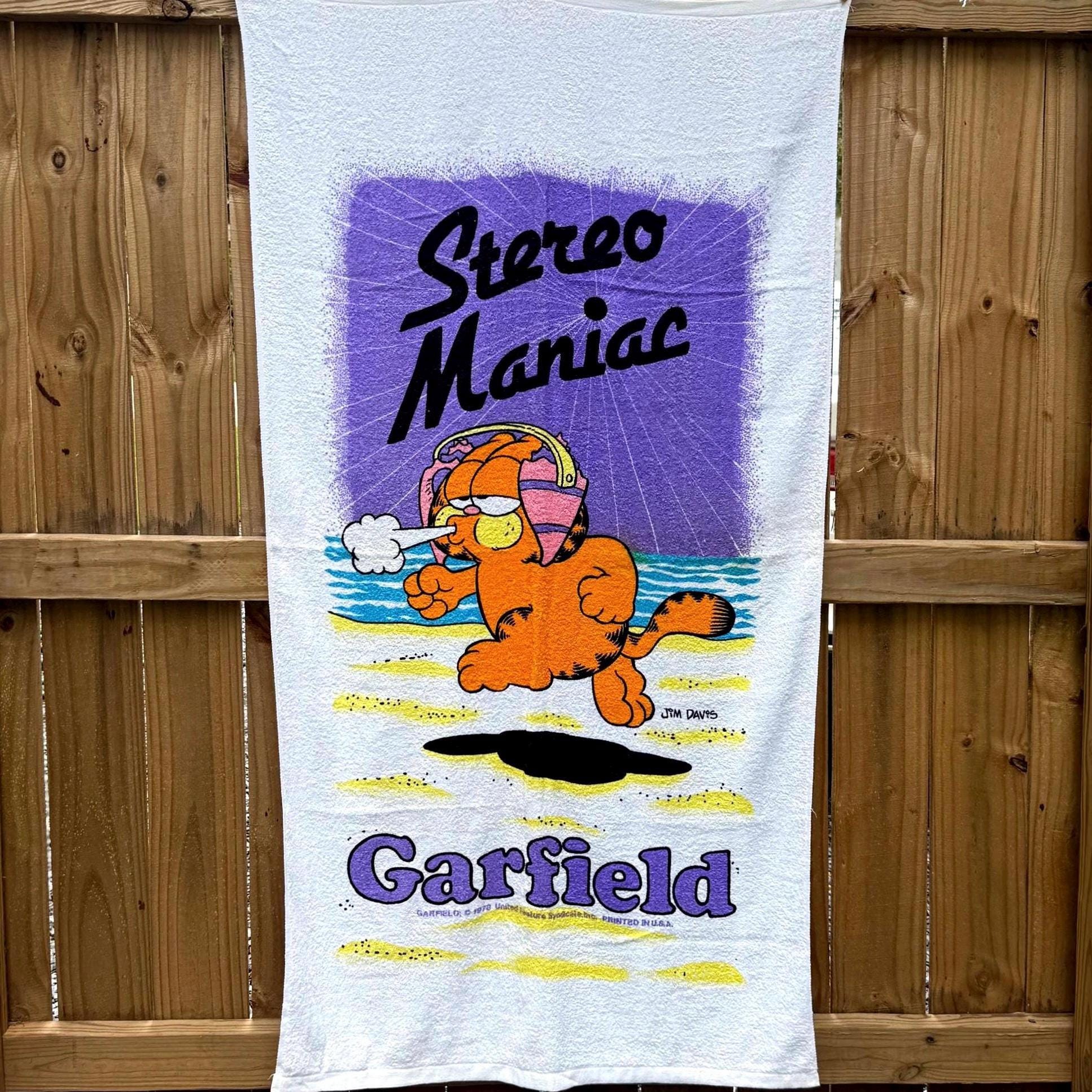 Vintage 1978 Garfield Beach Towel - Etsy
