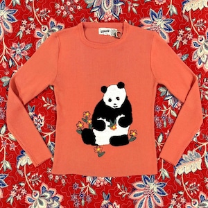 Vintage 1980s Knit Panda Sweater