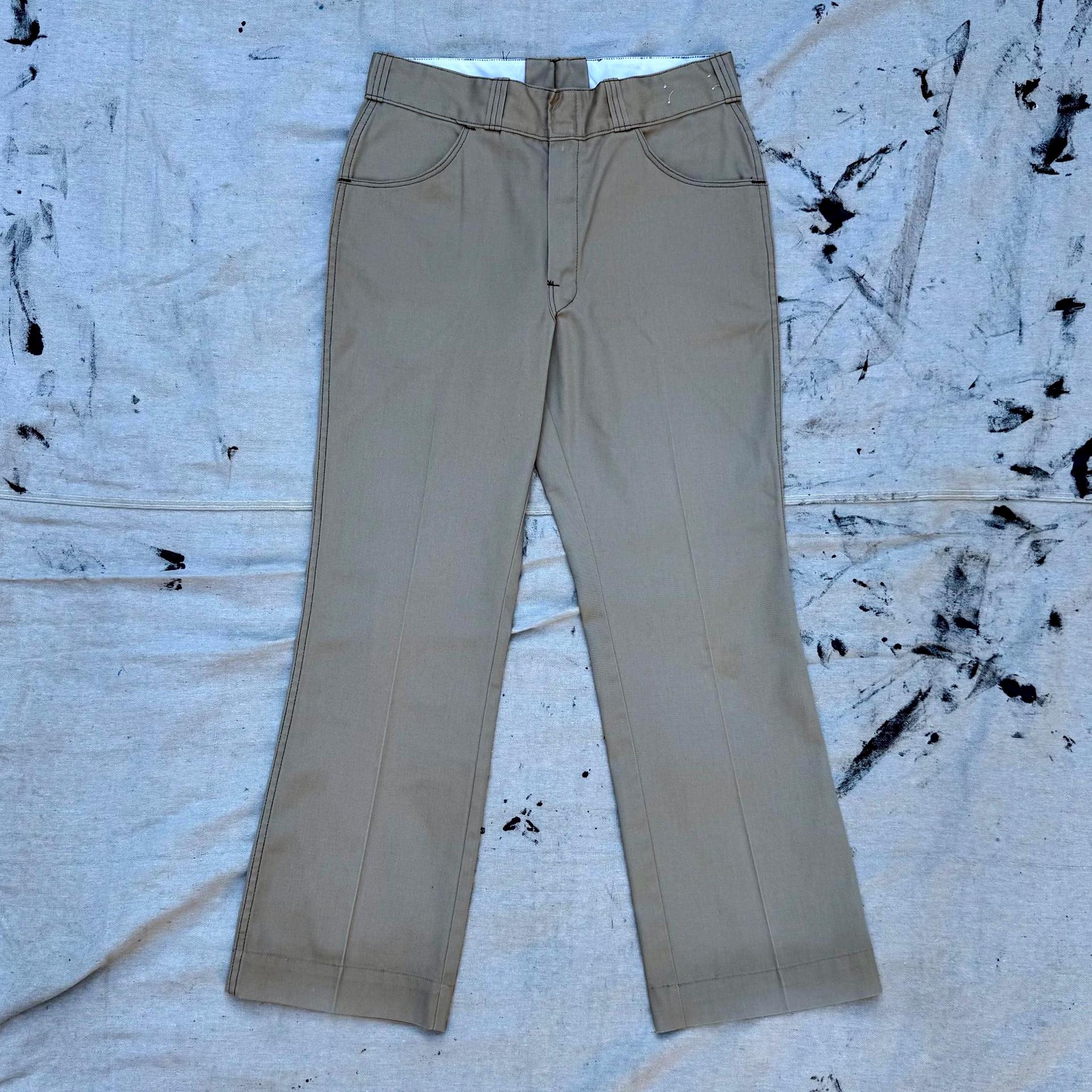 70s Dickies twill flare pants usa製 Vintage dickies flare