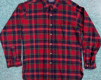 VTG 80s Pendleton Wool Plaid Shirt