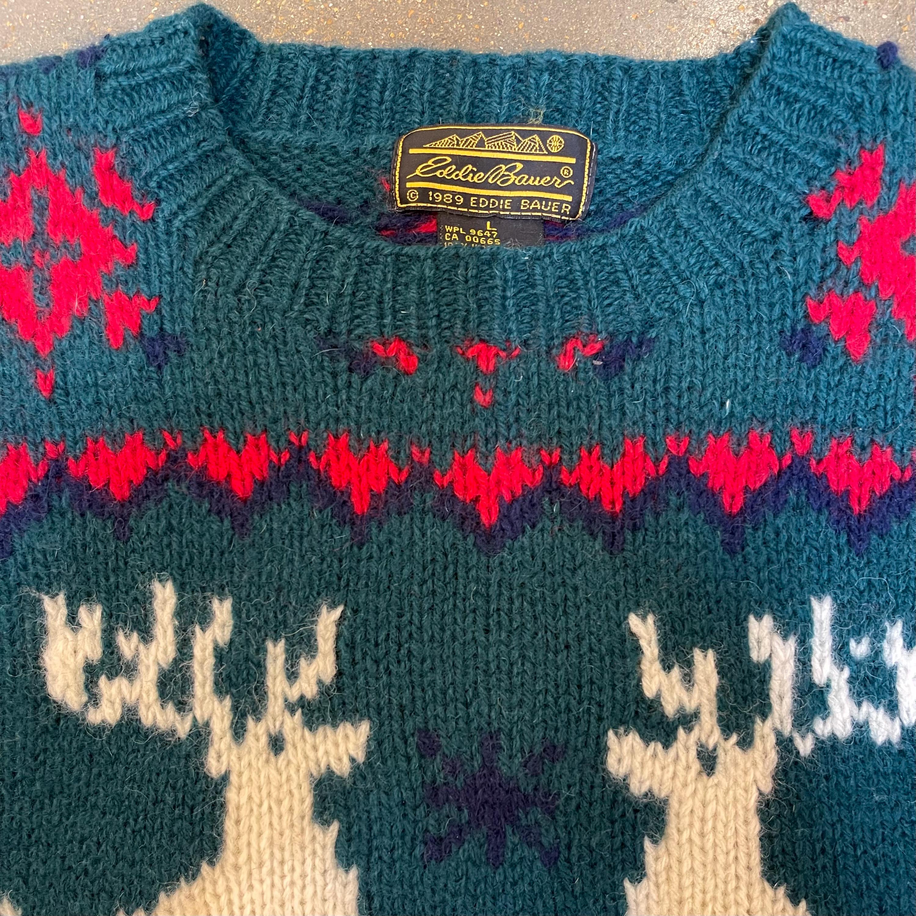 VTG 80s Eddie Bauer Knit Sweater - Etsy