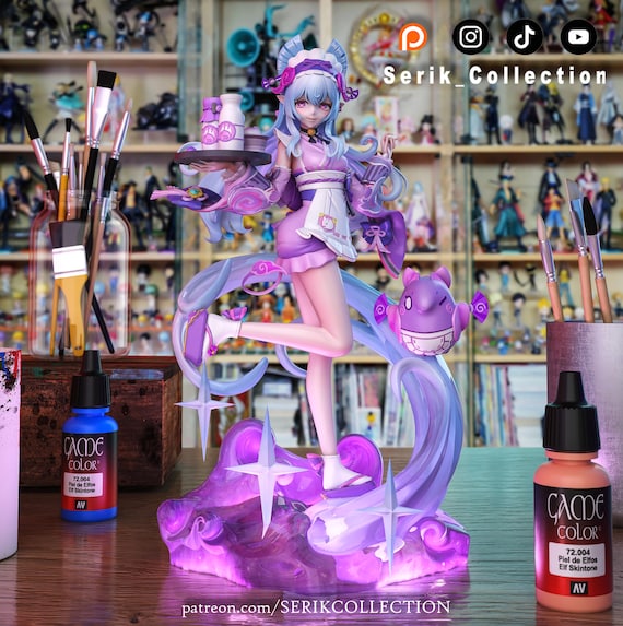 Mizuki Figure – Genshin Impact Fanart | 25 cm Resin Statue | Blank or primed | Collectible Figure | 3D Print | Lullabys3DPrint