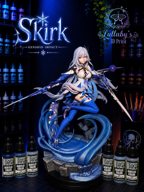 Skirk Figure 1/7 – Genshin Impact | 3D Printed | Available Painted or Unpainted