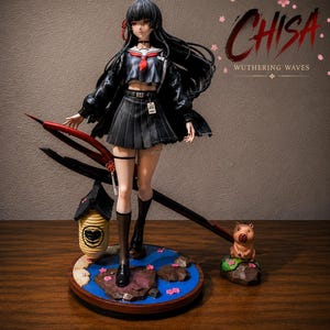 Chisa – Wuthering Waves Figure 1/7 | 14K Resin 3D Print | 22-piece | Unpainted / Primed / Optionally Painted / Neko Figurines image 13