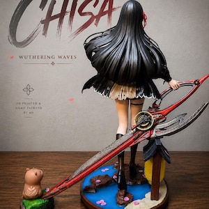 Chisa – Wuthering Waves Figure 1/7 | 14K Resin 3D Print | 22-piece | Unpainted / Primed / Optionally Painted / Neko Figurines image 14