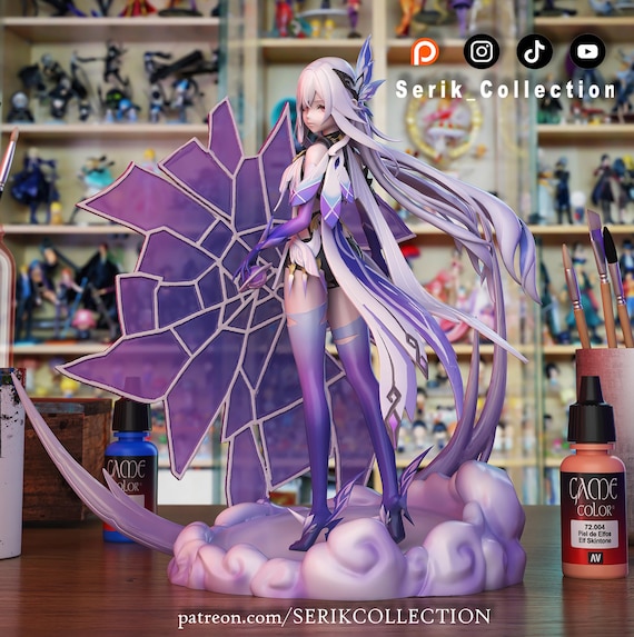 Skirk Figure – Genshin Impact Fanart | 30 cm Resin Statue | Blank, primed, or hand-painted | Collectible Figure | 3D Print