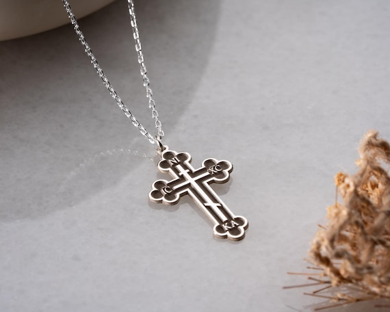 Orthodox Cross Necklace IC XC Nika Christian Jewelry Catholic