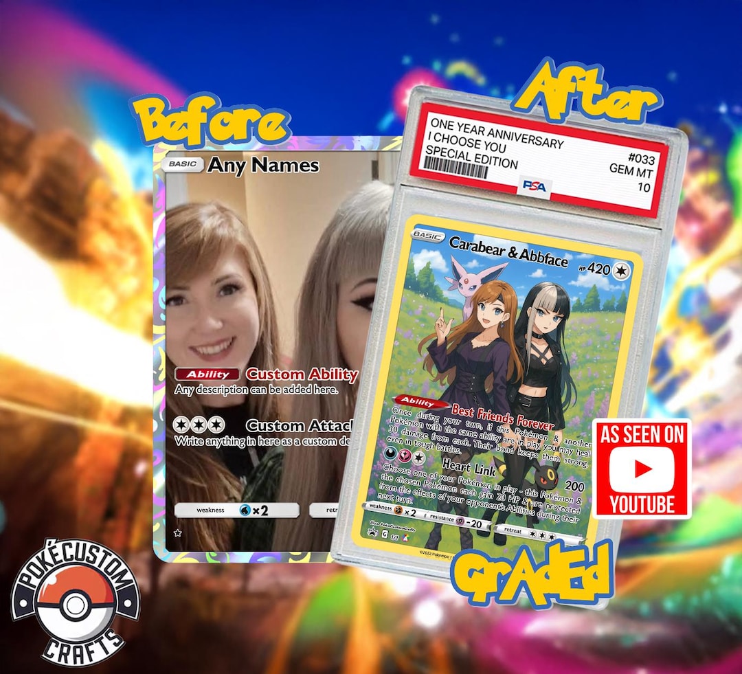 Custom Pokémon Trading Card | Personalized, Printed & Tracked Delivery ...