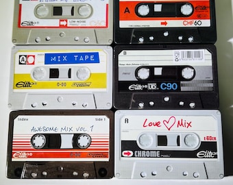 Lata de casete retro con 6 estilos diferentes, para mentas o cualquier consumible, papeles, etc.