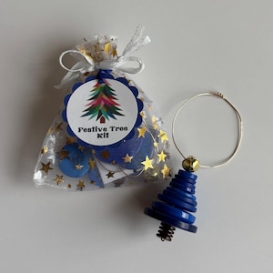 Blue Button Tree Ornament Kit