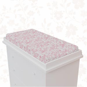 Pink Floral Baby Changing Pad Cover Nursery Baby Shower Gift, Baby Room Decor diaper changing pad, new mom pregnancy gift, postpartum gift