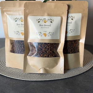 Rått bibröd. Fermenterat bipollen. Naturlig probiotisk superfood. 100 % ren obearbetad 100 g.