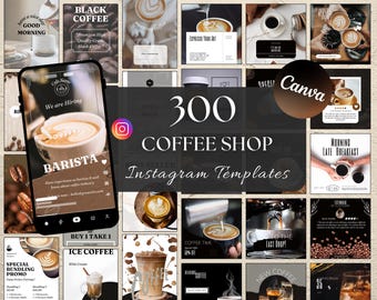 Modelli Instagram per caffetterie: 300 post, storie e reel per Canva