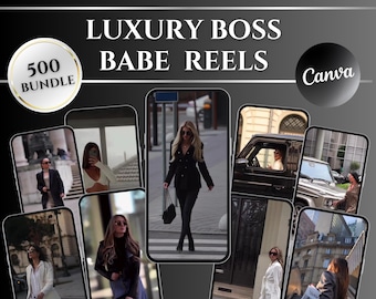 500 Luxury Boss Babe Reels: Faceless Marketing Videos (Digital Download)
