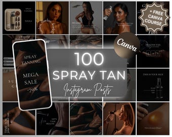 Spray Tan Instagram Templates | Salon Social Media (Canva)