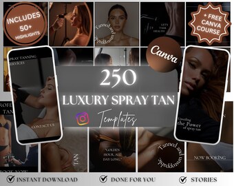 Spray Tan Instagram Templates | 250+ Salon Social Media (Canva)