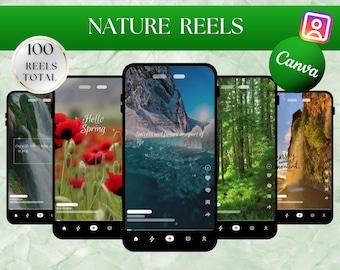 Nature Instagram Reels: DIY Green Videos for TikTok (Canva, 100 Reels)