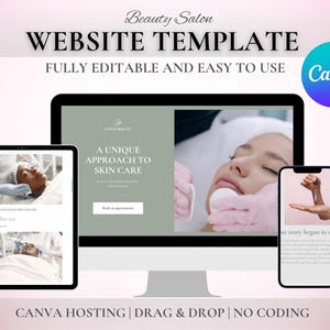 Beauty Salon Website Template Professional and luxury design for Estheticians or beauty businesses