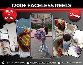 1200+ Instagram Reels Bundle, Canva Templates (MRR & PLR) (Digital Download