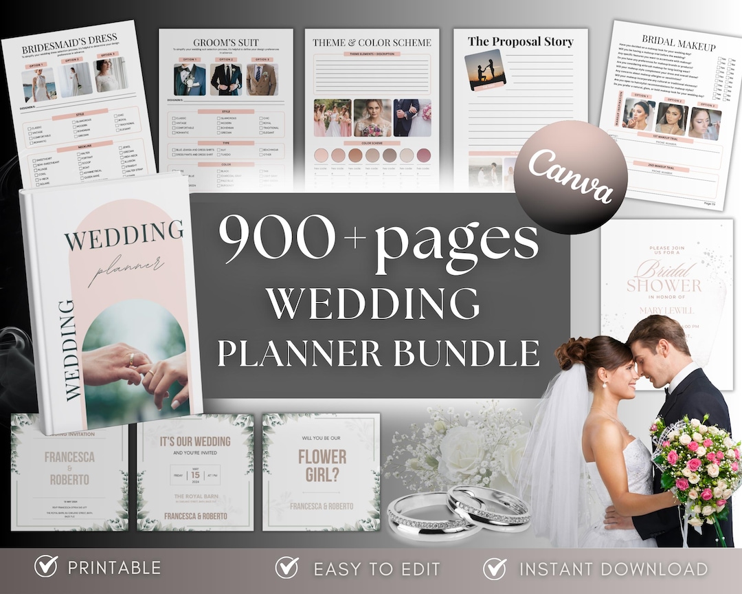 Canva Wedding Planner Templates, Mega Bundle (digital Download) Etsy