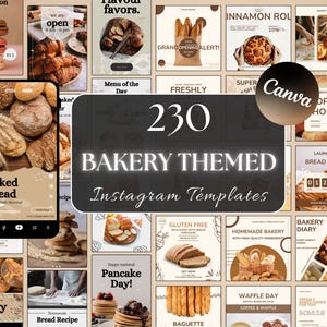 230 Bakery Instagram Post Templates Bakery Instagram Template Cake Business Social Media Bake Shop Stories Social Media Marketing Bread Post