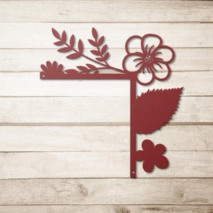 Spring Decortive metal corner door frame art