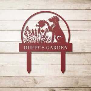 Custom Garden Stake Dog Design, Personalized Outdoor Decor, Metal Dog Garden Sign, Decorative Yard Art, Garden Gift for Pet Lovers