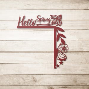Spring Decorative metal corner door frame art