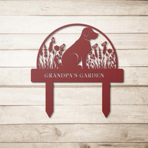 Custom Garden Sign, Dog Metal Art, Personalized Garden Decor, Pet Memorial Sign, Outdoor Home Accent, Custom Yard Sign, Unique Gift