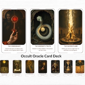 Jeu de cartes Oracle occulte | 78 cartes mystiques pour des lectures intuitives et un outil divinatoire unique